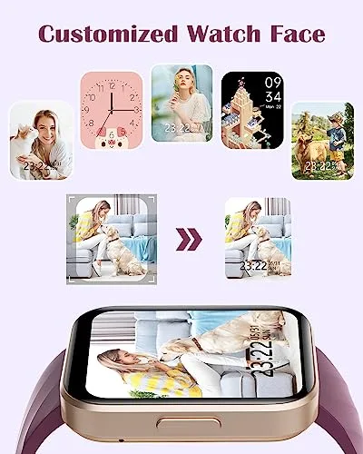 RUIMEN ▫️ Relógio Inteligente para Homem e Mulher com Função de Chamada, Relógio Inteligente de 1,83" com Pulsómetro, Podómetro, Oxímetro, Monitor de Sono, Mostrador Personalizável, Resistente à Água (IP68), Pulseira de Atividade para iOS e Android 4