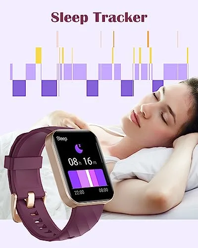 RUIMEN ▫️ Relógio Inteligente para Homem e Mulher com Função de Chamada, Relógio Inteligente de 1,83" com Pulsómetro, Podómetro, Oxímetro, Monitor de Sono, Mostrador Personalizável, Resistente à Água (IP68), Pulseira de Atividade para iOS e Android 6