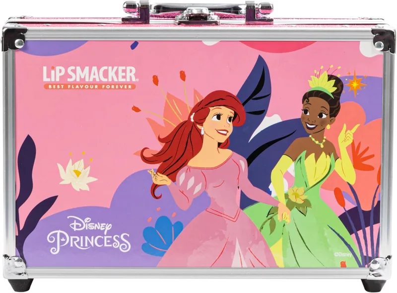 Lip Smacker ▫️ Disney Princess Conjunto de maquilhagem com mais de 40 peças com brilho labial, sombra para os olhos e verniz para as unhas, acessórios de maquilhagem e para o cabelo para as crianças, tamanho único (1510680E)