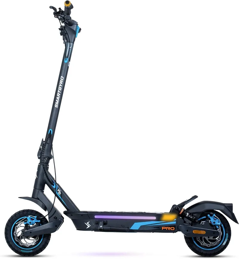 SMARTGYRO ▫️ K5 PRO - Patinete elétrico de 48 V, 1000 W, 15 000 mAh, suspensões dianteiras e traseiras, ecrã multifunções, rodas pneumáticas de 10 polegadas (Preto 1000 W 15 Ah)