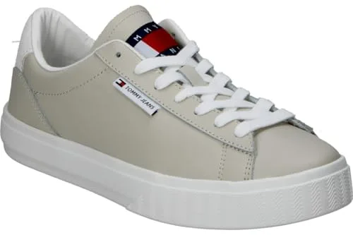 Tommy Jeans ▫️ Ténis com sola cupsole para mulher, metalizado, com logótipo 2