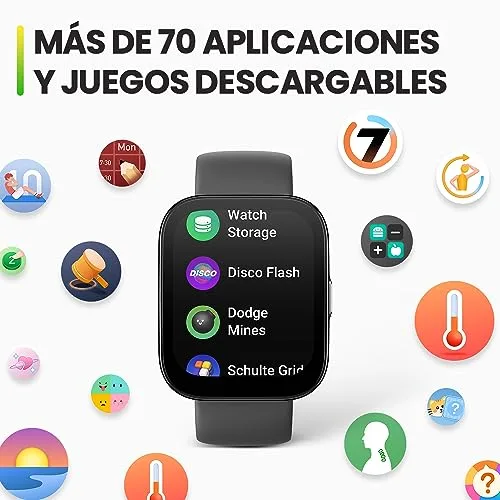 Amazfit ▫️ Bip 5 Relógio Inteligente de 46 mm, Ecrã Grande de 1,91", Chamadas Bluetooth, Alexa integrada, GPS, bateria com autonomia de até 10 dias, relógio inteligente para homem e mulher 4