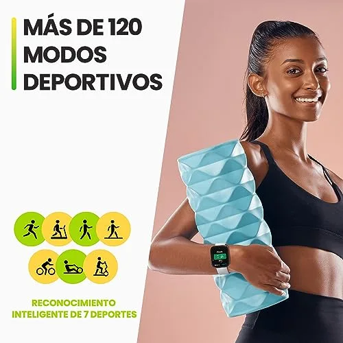 Amazfit ▫️ Bip 5 Relógio Inteligente de 46 mm, Ecrã Grande de 1,91", Chamadas Bluetooth, Alexa integrada, GPS, bateria com autonomia de até 10 dias, relógio inteligente para homem e mulher 5