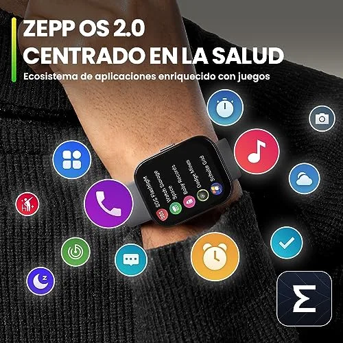 Amazfit ▫️ Bip 5 Relógio Inteligente de 46 mm, Ecrã Grande de 1,91", Chamadas Bluetooth, Alexa integrada, GPS, bateria com autonomia de até 10 dias, relógio inteligente para homem e mulher 6