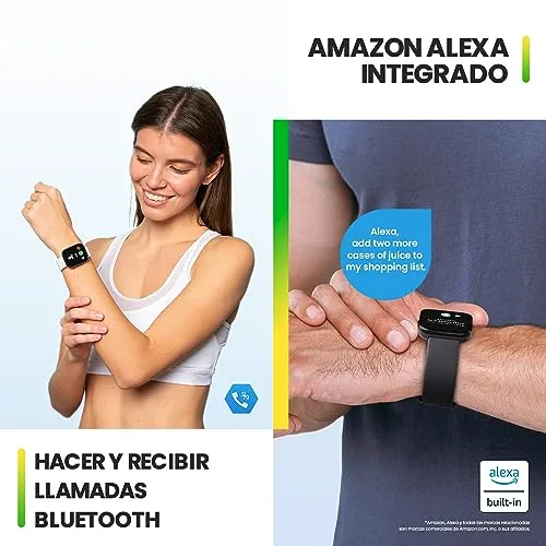 Amazfit ▫️ Bip 5 Relógio Inteligente de 46 mm, Ecrã Grande de 1,91", Chamadas Bluetooth, Alexa integrada, GPS, bateria com autonomia de até 10 dias, relógio inteligente para homem e mulher 7