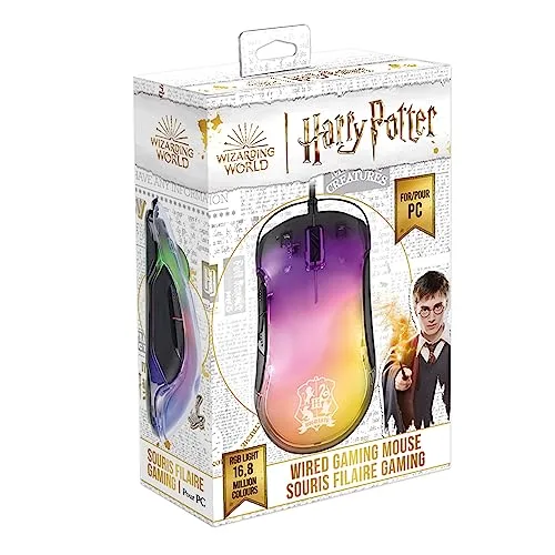 Freaks and Geeks ▫️ Harry Potter Rato com fio para jogos com iluminação LED retro 5