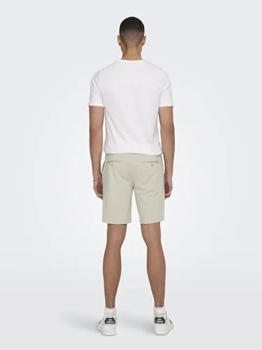 Only & Sons ▫️ Onsmark 0209 Melange Noos - Calções - Calções Chinos para Homem 4
