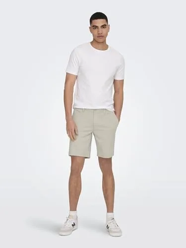 Only & Sons ▫️ Onsmark 0209 Melange Noos - Calções - Calções Chinos para Homem 5