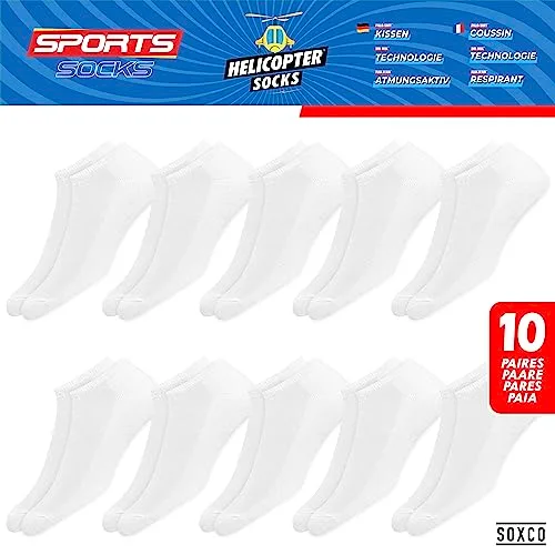 SOXCO ▫️ 10 pares de meias curtas para mulher e homem, de verão, em pacote de 10 3