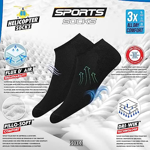 SOXCO ▫️ 10 pares de meias curtas para mulher e homem, de verão, em pacote de 10 2
