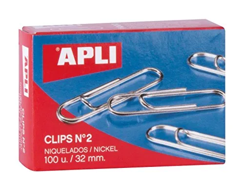 APLI ▫️ 19659 - embalagem de clipes galvanizados n.º 2, 32 mm - 1000 unidades. 2