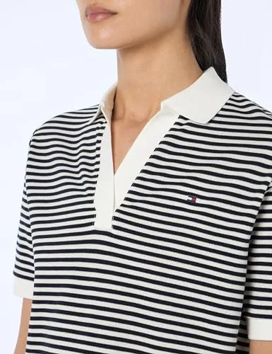 Tommy Hilfiger ▫️ Polo de manga curta para mulher, corte regular 2