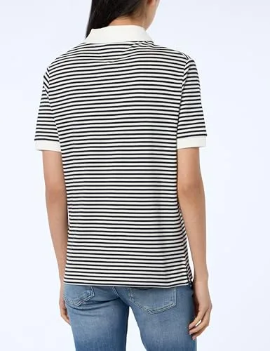 Tommy Hilfiger ▫️ Polo de manga curta para mulher, corte regular 4