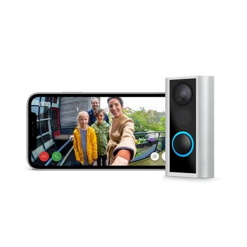 Ring ▫️ Door View Cam (câmara digital para olho mágico) para portas com 54-75 mm de espessura (versão recomendada) | Campainha sem fios com câmara de vigilância, vídeo HD 1080p, Wi-Fi | 30 dias grátis Home 3