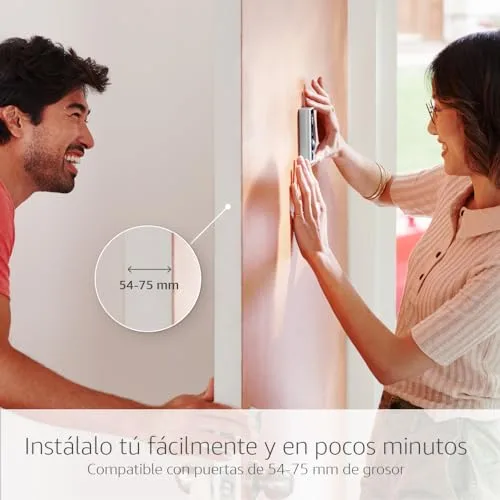 Ring ▫️ Door View Cam (câmara digital para olho mágico) para portas com 54-75 mm de espessura (versão recomendada) | Campainha sem fios com câmara de vigilância, vídeo HD 1080p, Wi-Fi | 30 dias grátis Home 6