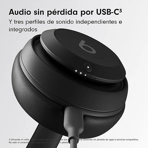 Beats ▫️ Studio Pro - Auscultadores sem fios Bluetooth com cancelamento de ruído - Áudio espacial personalizado, som sem perdas via USB-C, compatibilidade com Apple e Android - Preto 5