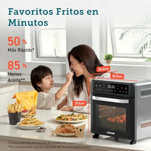 Cosori ▫️ Fritadeira de ar quente com forno de 12 L, dupla resistência e janela 3