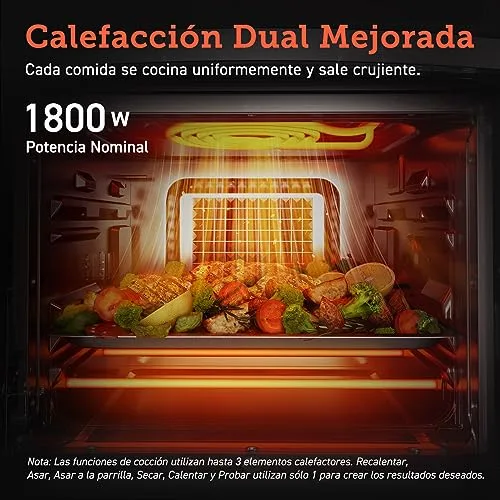 Cosori ▫️ Fritadeira de ar quente com forno de 12 L, dupla resistência e janela 5