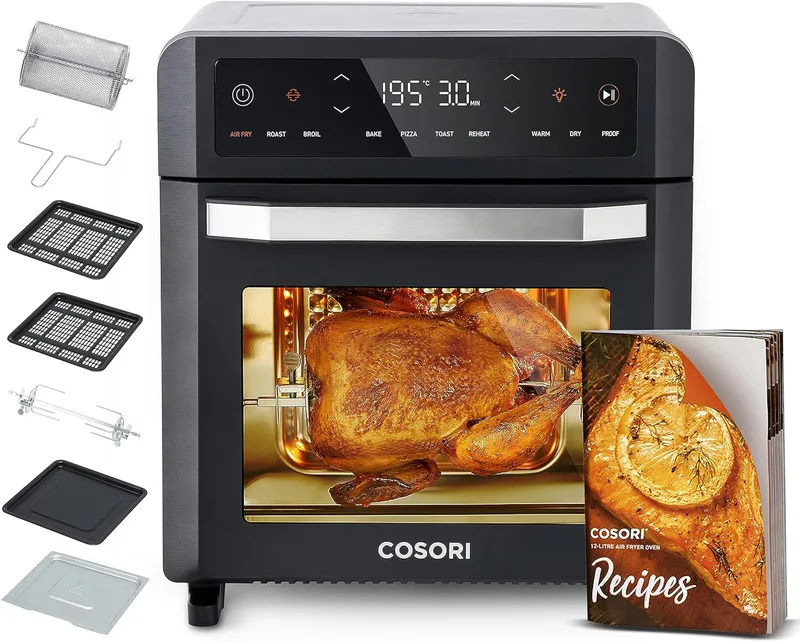 Cosori ▫️ Fritadeira de ar quente com forno de 12 L, dupla resistência e janela