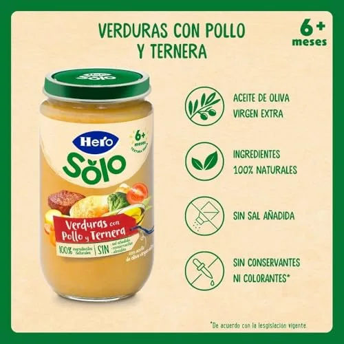 Solo ▫️ Hero Caixa Mista de Potes de Carne e Frango A partir dos 6 meses, 18 x 235 g 2