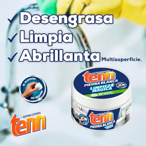 Tenn ▫️ Piedra Blanca Limpieza 375 g: Produto de limpeza universal com argila — Desengordura e dá brilho a todas as superfícies 4