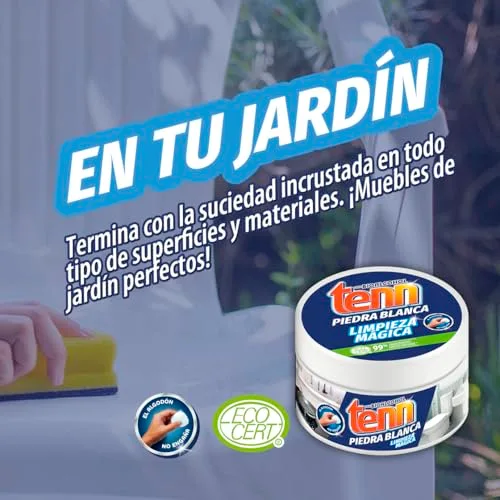 Tenn ▫️ Piedra Blanca Limpieza 375 g: Produto de limpeza universal com argila — Desengordura e dá brilho a todas as superfícies 7