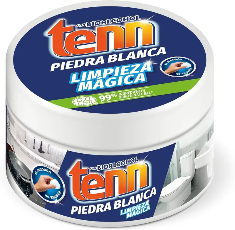 Tenn ▫️ Piedra Blanca Limpieza 375 g: Produto de limpeza universal com argila - Desengordura e dá brilho a todas as superfícies