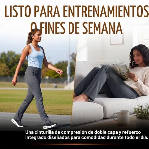 Skechers ▫️ Go Walk Calças de Cintura Alta Joy – Elásticas em 4 direções, com absorção de humidade, cintura em camadas - Leggings para mulher 6