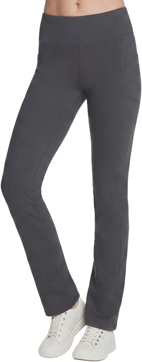 Skechers ▫️ Go Walk Calças de Cintura Alta Joy – Elásticas em 4 direções, com absorção de humidade, cintura em camadas - Leggings para mulher