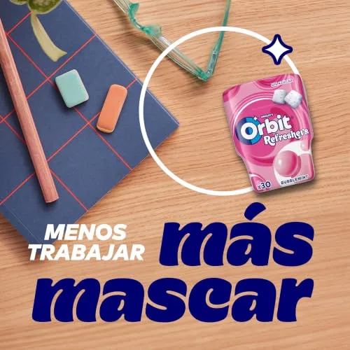 Orbit ▫️ Refreshers Pastilhas Elásticas Sem Açúcar Sabor Bubblemint 6 embalagens de 30 unidades 3