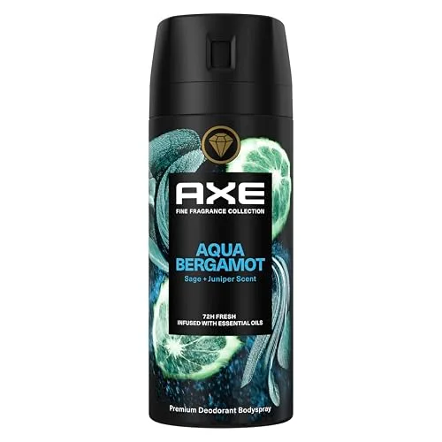 AXE ▫️ Pacote Economia - Desodorizante em aerossol para homem Aqua Bergamot, fragrância premium, 6 x 150 ml 2