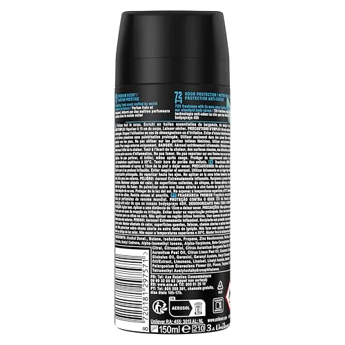 AXE ▫️ Pacote Economia - Desodorizante em aerossol para homem Aqua Bergamot, fragrância premium, 6 x 150 ml 3