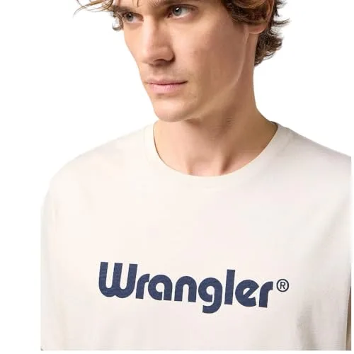 Wrangler ▫️ T-shirt para homem - Corte regular - T-shirt com logótipo - Branca 3