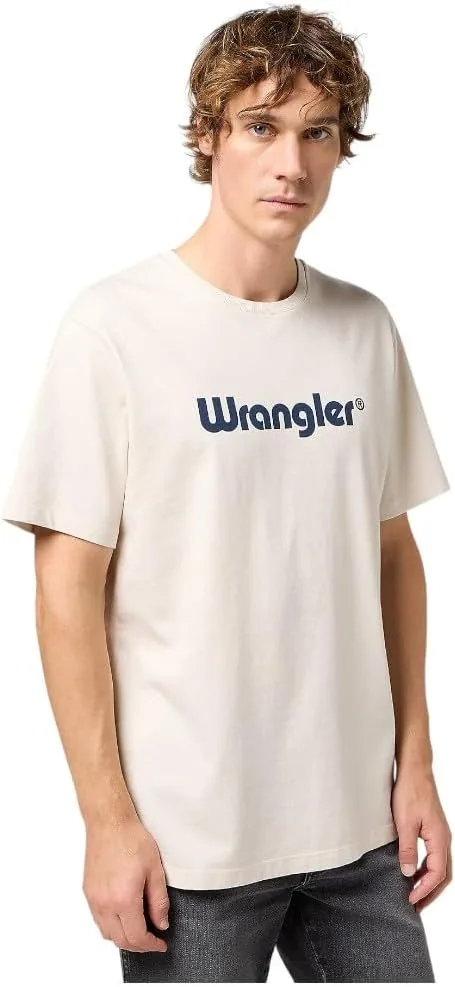 Wrangler ▫️ T-shirt para homem - Corte regular - T-shirt com logótipo - Branca