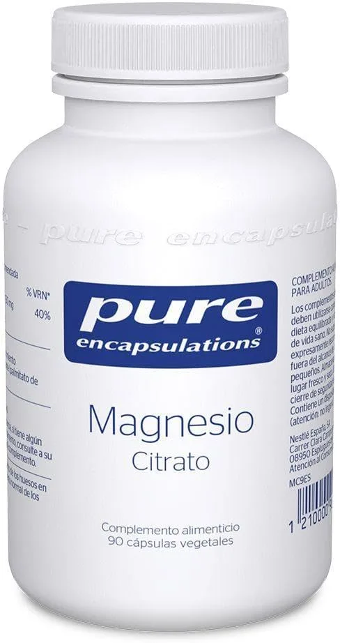 Pure Encapsulations ▫️ Citrato de Magnésio | Mineral essencial, presente nos ossos e na maioria dos tecidos humanos | 90 cápsulas vegetais