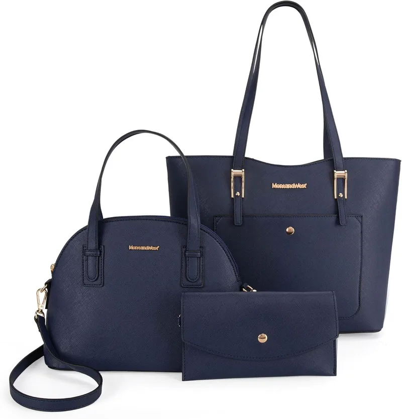 Montana West ▫️ Conjunto de 3 malas de mão para senhora, embraiagem e carteira, malas de ombro MWC3-201