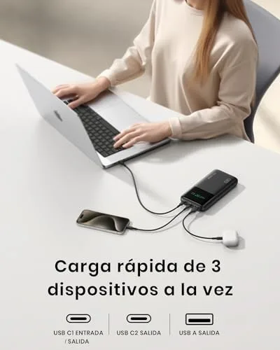 INIU ▫️ Power Bank para Portáteis, 27 000 mAh, 140 W, Carregamento Rápido, Bateria Externa 5