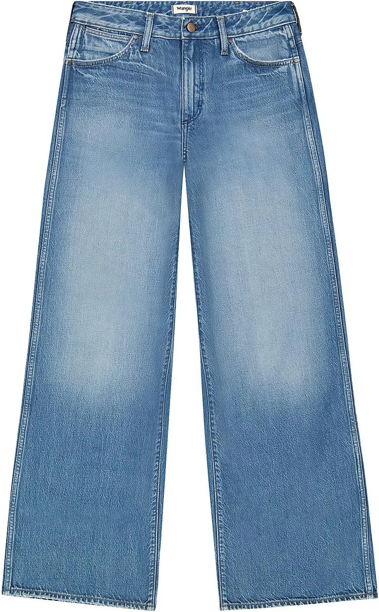 Wrangler ▫️ Calças de ganga para mulher - Corte largo - World Wide - Promises Kept