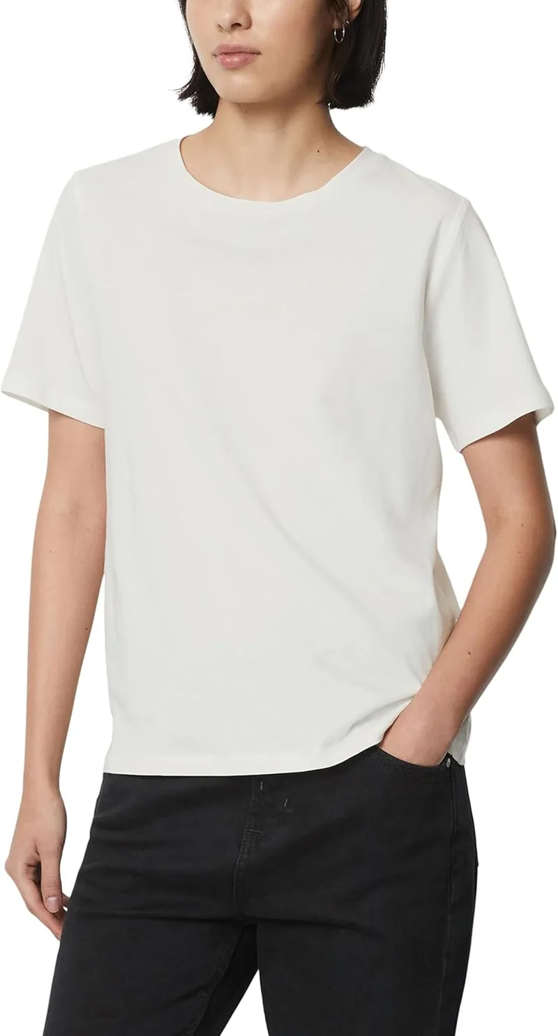 Marc O'Polo ▫️ Marc O’Polo Denim – T-shirt de algodão orgânico para mulher, corte regular