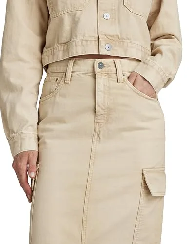 G-STAR ▫️ Mulher Viktoria Long Cargo Skirt 3