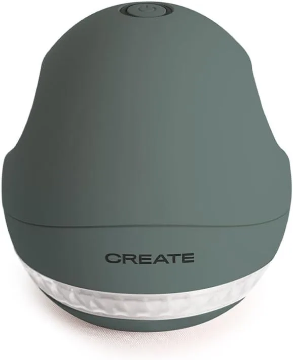 CREATE ▫️ /LINT Remover/Electric Lint Remover Green/Power 5W, Bateria recarregável USB, Lâminas de aço inoxidável, Sistema de segurança, Autonomia de 45 min.
