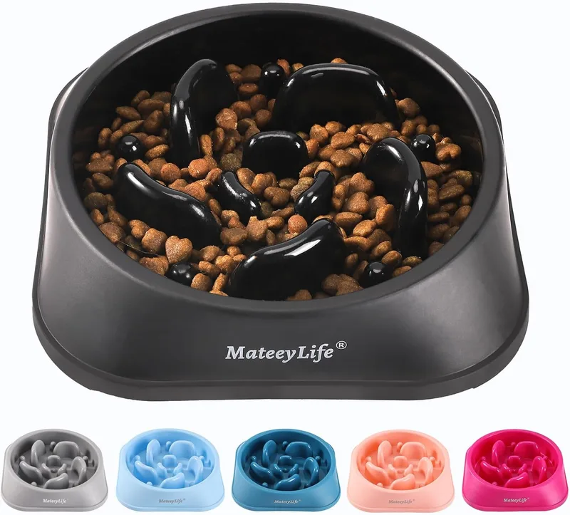 MateeyLife ▫️ Comedouro para cães, comedouro anti-glutão para cães de tamanho médio e grande, comedouro lento anti-engasgamento, tamanho médio, 1 unidade