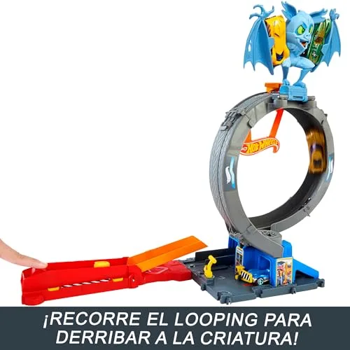 Hot Wheels ▫️ Conjunto de brinquedos City «Ataque do Morcego» e carro de brincar à escala 1:64 5