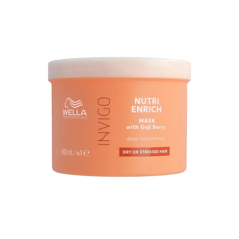 Wella Professionals ▫️ Invigo Nutri Enrich Máscara de Nutrição Profunda - Nutre o cabelo seco e danificado - Anti-frizz - Vitamina E - Bagas de Goji 500 ml