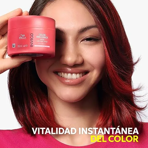 Wella ▫️ Professionals Invigo Color Brilliance - Máscara Intensificadora da Cor - Brilho e suavidade - Restaura a cor - Cabelo fino e normal 500 ml 2