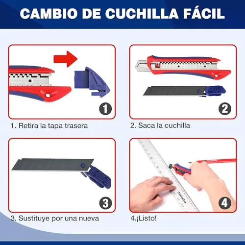 WORKPRO ▫️ X-Acto Profissional, 3 peças, com 10 lâminas de substituição 6
