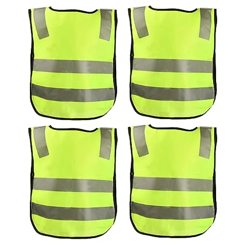 Daelesr ▫️ Conjunto composto por colete de segurança refletor em malha, casaco de alta visibilidade, colete Hi Viz e colete de segurança amarelo fluorescente para corrida ao ar livre 4
