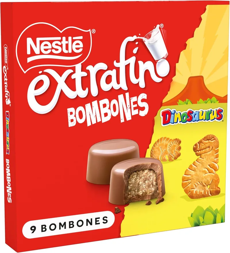 EXTRAFINO ▫️ NESTLE EXTRAFINE Dinosaurus Bombons de chocolate de leite Caixa 116g