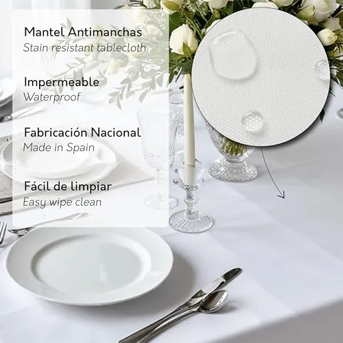 Martina Home ▫️ Toalha de Mesa Antimanchas CONFECCIONADA com padrão Vichy Verde Garrafa 100 x 140 cm 5