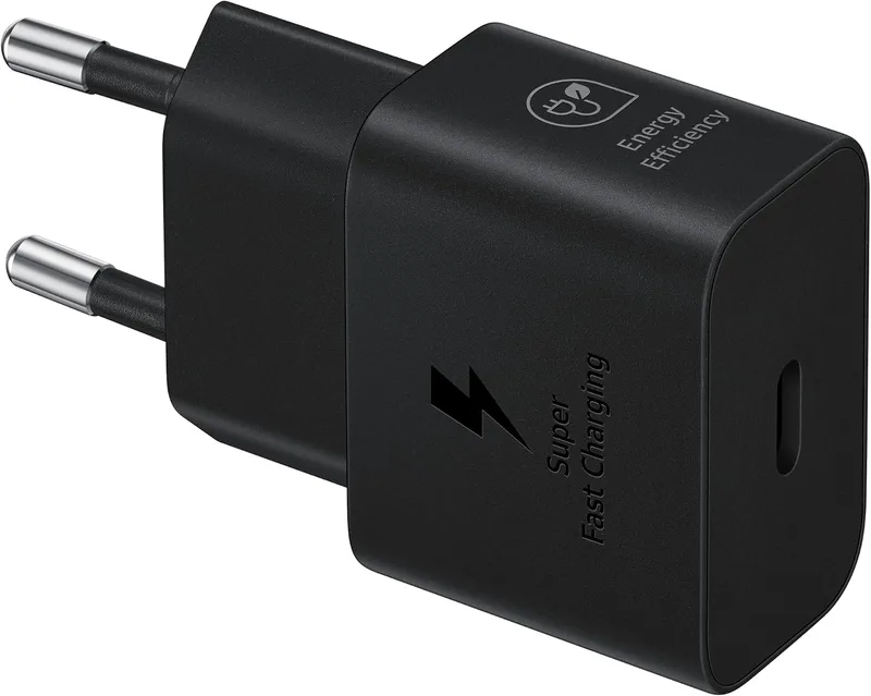 Samsung ▫️ Carregador de viagem de 25 W EP-T2510X PD 3.0 com cabo Type-C para Type-C (1 m) Preto UE (EP-T2510XBEGEU)